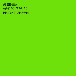 #6EE00A - Bright Green Color Image